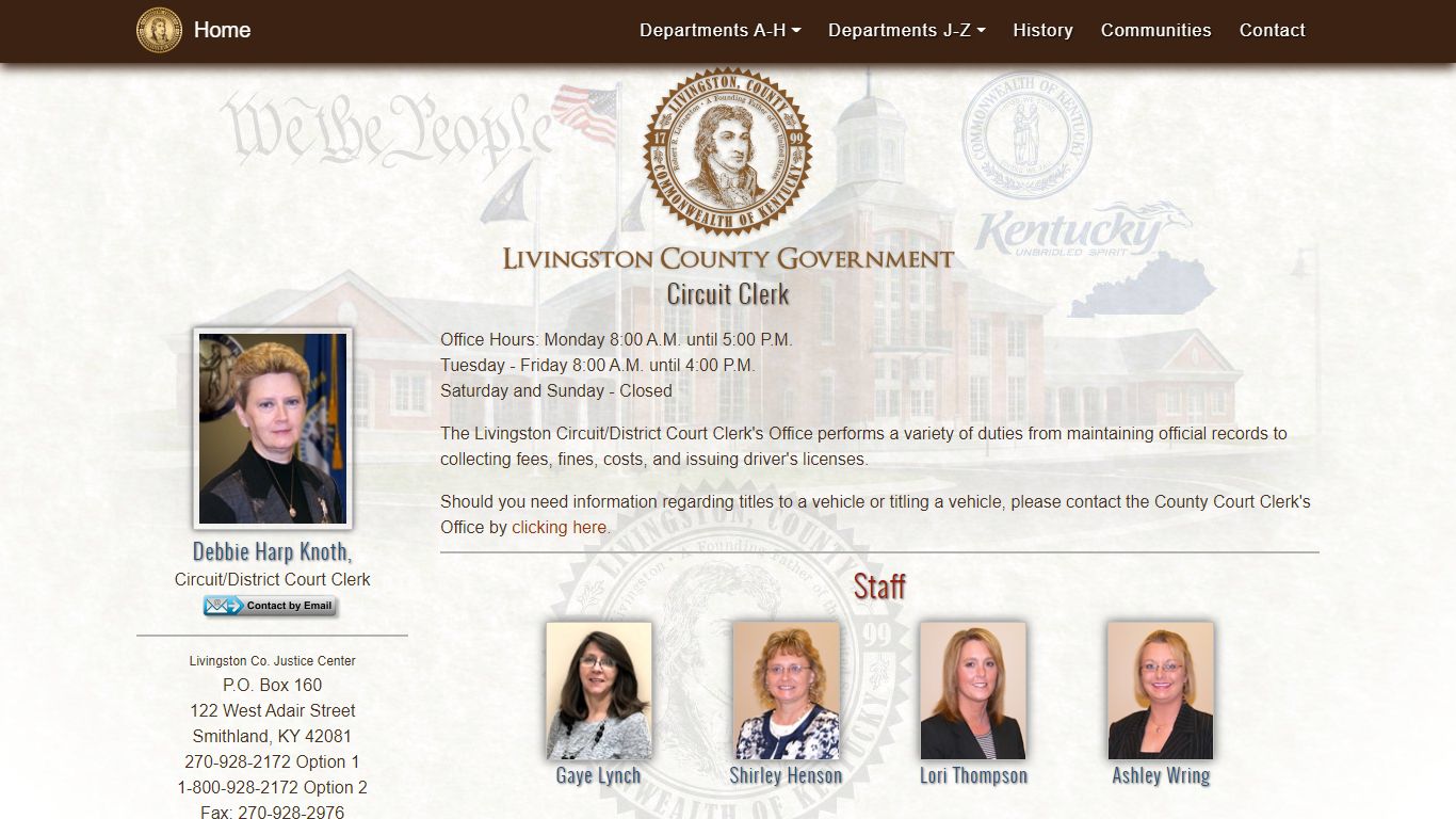Livingston County, Kentucky Government - Circuit Clerk